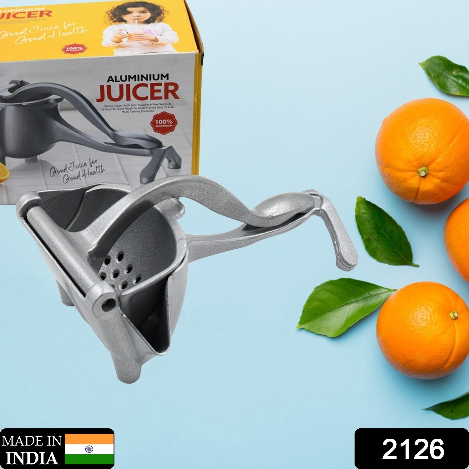 Manual aluminum juicer for fruits. Manual aluminum juicer for fruits.